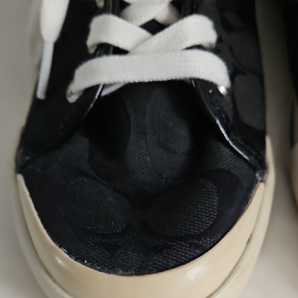 Coach Women's Black and Tan Sneakers - Picture 9 of 16
